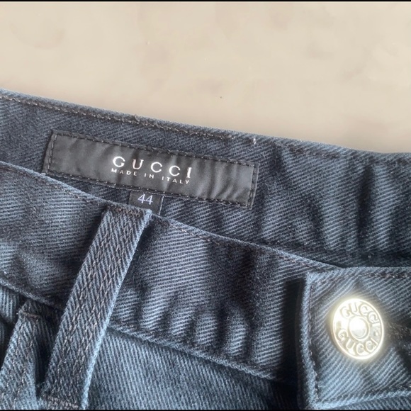 Gucci Black Straight Leg Skinny Denim Jeans 44 - Picture 3 of 10